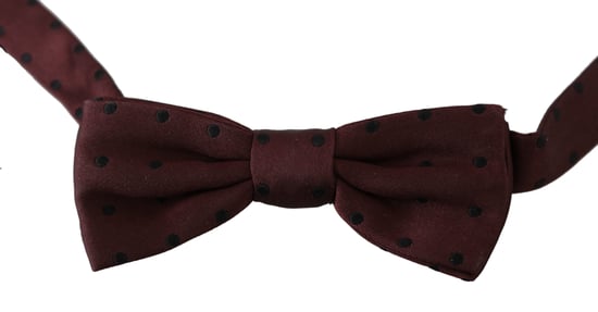 Pajarita de Seda Ajustable con Lunares Morados de Dolce & Gabbana - Image 2
