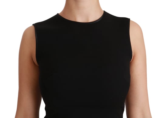 Vestido ajustado de lana elástica con corte en A de Dolce & Gabbana - Image 5