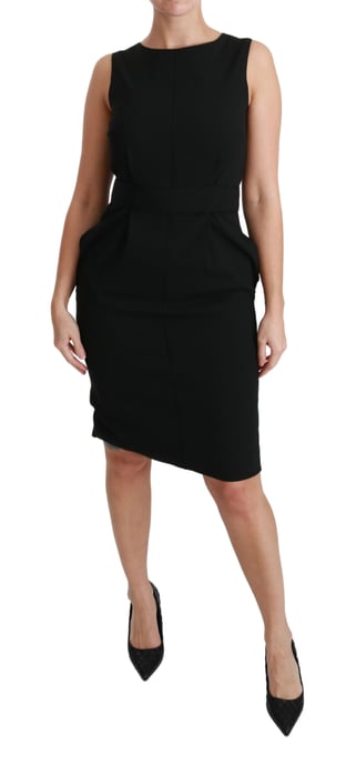 Vestido formal negro floral ajustado de Dolce & Gabbana - Image 1