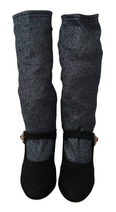 Botines Mary Janes de Cristal Negro Dolce & Gabbana - Image 4