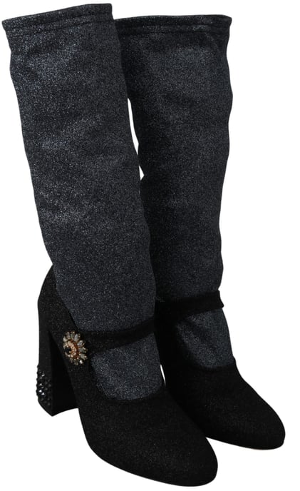 Botines Mary Janes de Cristal Negro Dolce & Gabbana - Image 5