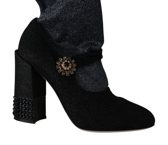 Botines Mary Janes de Cristal Negro Dolce & Gabbana - Image 1