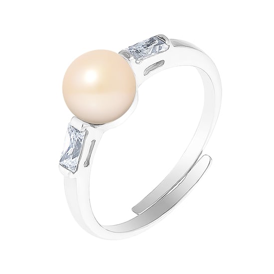 DIADEMA - Massive Ring with Freshwater Pearl - Pure White Collection