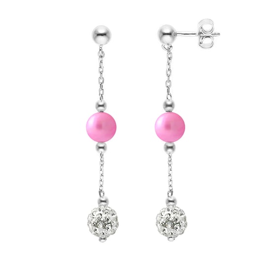DIADEMA - Earrings - Crystal White & Pearls - Collection Crystal Pearl