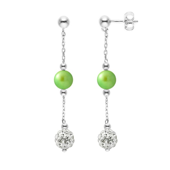 DIADEMA - Earrings - Crystal White & Pearls - Collection Crystal Pearl