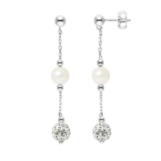 DIADEMA - Earrings - Crystal White & Pearls - Collection Crystal Pearl