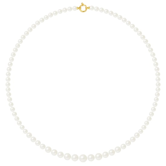 Collar Rango de perlas de agua dulce en otoño de 10-6 mm Princesa Princesa Luxury Gold White Gold - Image 1
