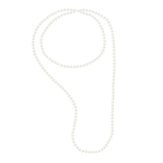 Cuentas de collar de ópera agua dulce 7-8 mm longitud negra 120 cm - Image 1