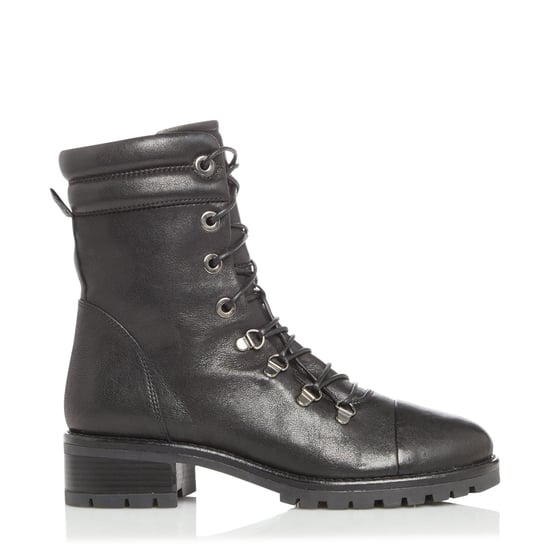 Dune Ladies PAZ Ski Hook Lace Up Biker Boots - Image 1
