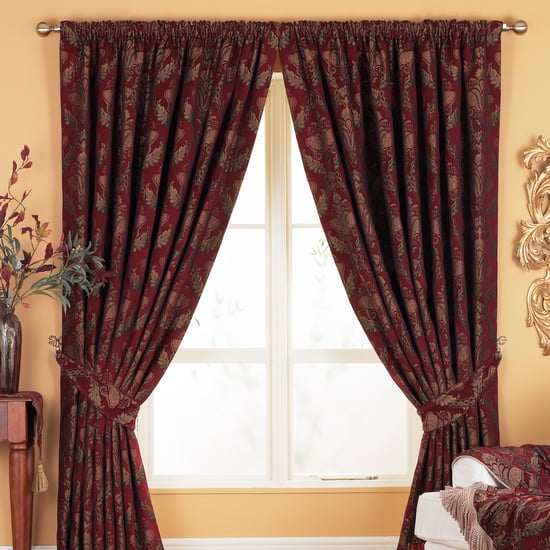 Cortinas de Pliegue Lápiz Shiraz Danmask en Burdeos - Image 1
