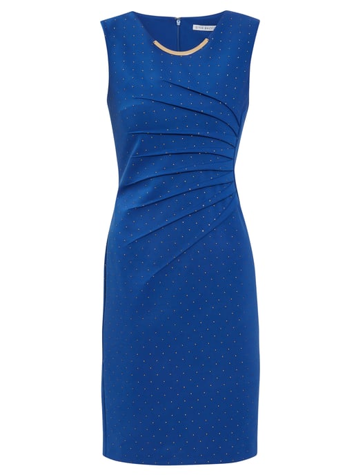 Gina Bacconi Itala Dress with Studs in Blue