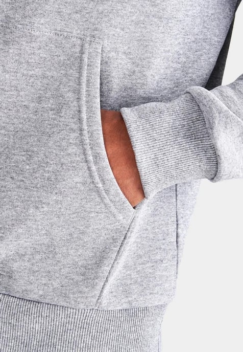 Sudadera con capucha The North Face Logo Woven Pocket en gris claro - Image 5