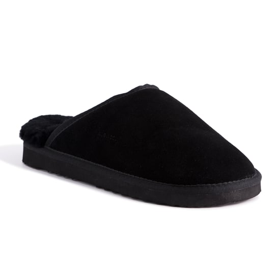Aus Wooli "Manly" Australia Sheepskin Wool Slippers, Black