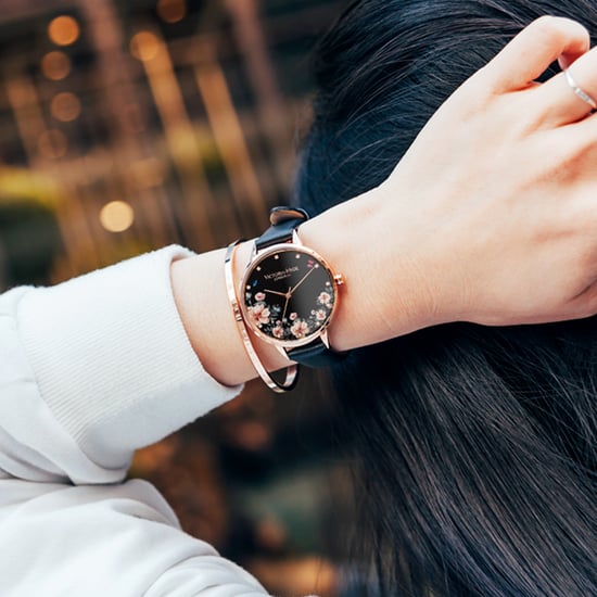 VICTORIA HYDE Watch Green Park Flower Leather, black - Image 2