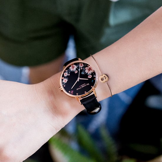 VICTORIA HYDE Watch Green Park Flower Leather, black - Image 3