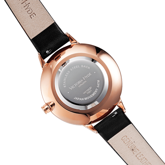 VICTORIA HYDE Watch Green Park Flower Leather, black - Image 5