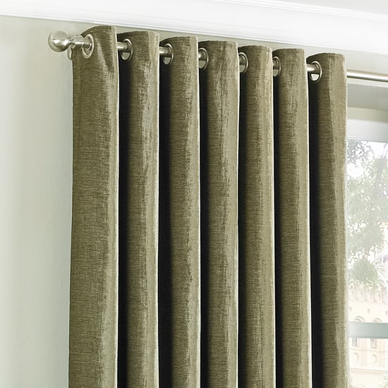 Cortinas de Ojo de Perdiz de Terciopelo Wellesley en Mocha - Image 2