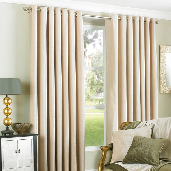 Cortinas de Ojal de Terciopelo Wellesley en Natural - Image 1