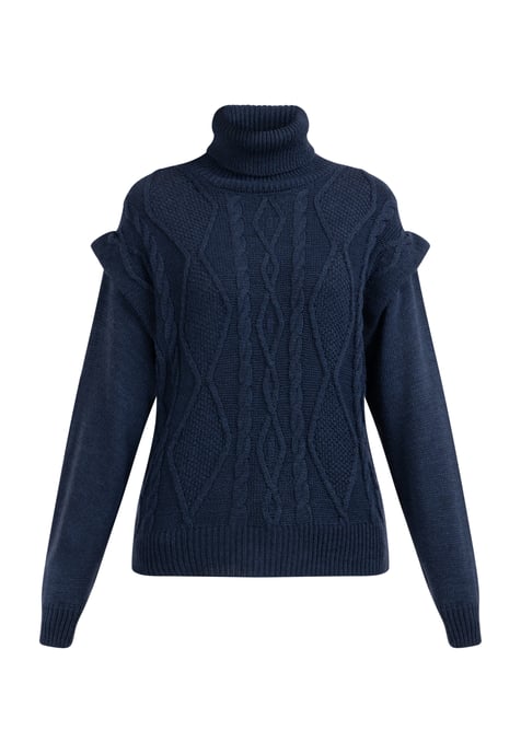 Dreimaster Knitted pullover women marine - Image 1