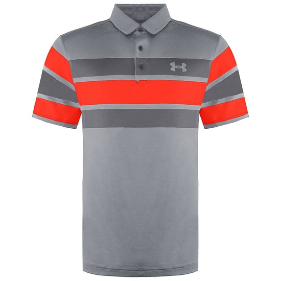 Under Armour Playoff 2.0 Mens Grey/Orange Polo Shirt