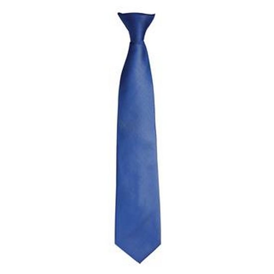 Premier Mens Fashion ”Colours” Work Clip On Tie (Mid Blue) - Image 1