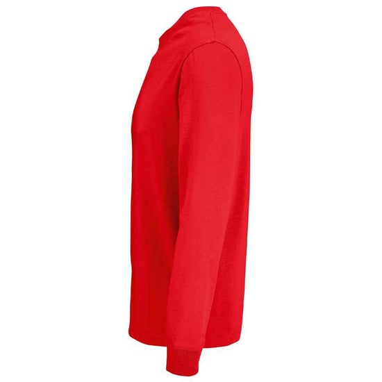 SOLS Unisex Adult Pioneer Organic Cotton Long-Sleeved T-Shirt (Bright Red) - Image 2