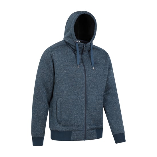 Mountain Warehouse Mens Nevis II Faux Fur Hoodie (Dark Blue) - Image 4