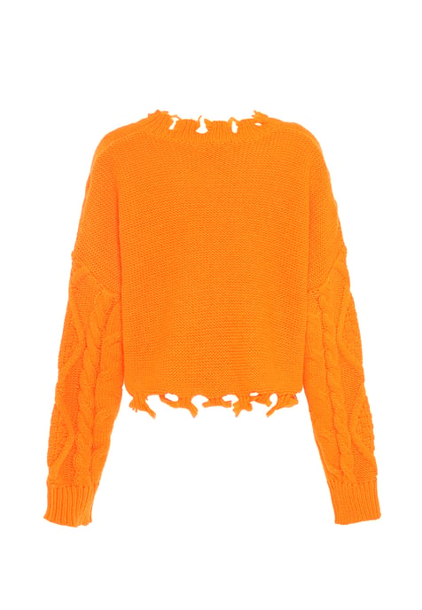 Mymo Knitted pullover women orange - Image 2