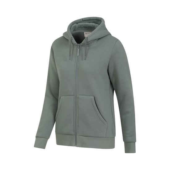 Mountain Warehouse Womens/Ladies Dalton Sherpa Lined Full Zip Hoodie (Khaki Green) - Image 3