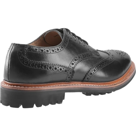 Cotswold Mens Quenington Commando Lace Up Dress Leather Shoe (Black) - Image 2