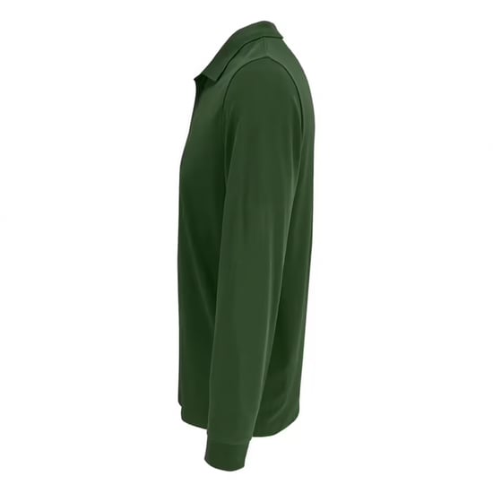 SOLS Unisex Adult Polycotton Long-Sleeved Polo Shirt (Bottle Green) - Image 3