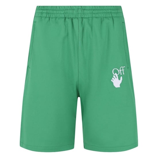 Off-White Shorts de chandal verdes con logo skater Hands Off - Image 1