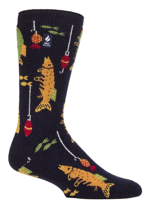 Calcetines para hombre Fun Hobby | Calentadores Lite | Novedad Calcetines térmicos con forro polar para invierno - Pesca - Image 1