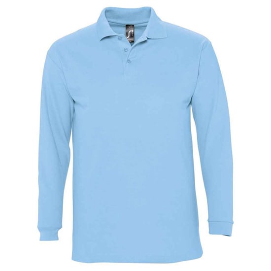 SOLS Unisex Adult Winter II Long-Sleeved Polo Shirt (Sky Blue) - Image 1