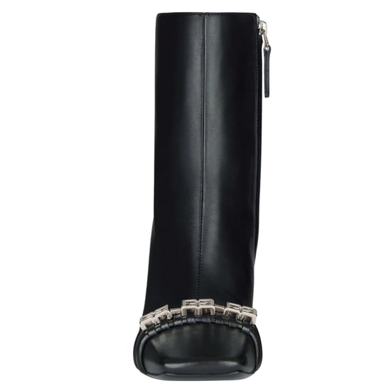 Givenchy G-Woven Design Black Ankle Boot Heels