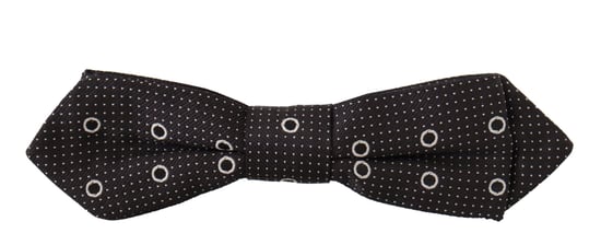Corbata Papillon para Hombre de Seda 100% con Lunares Blancos y Negros de Dolce & Gabbana - Image 1