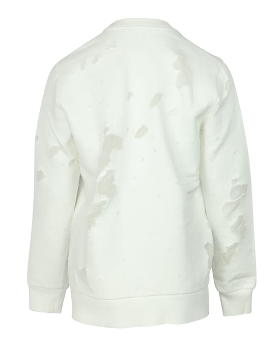 Givenchy Distressed Sweatshirt in White Cotton - Image 2