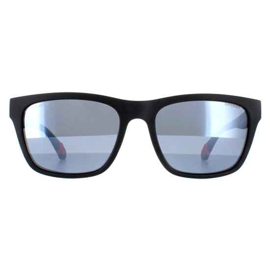 Superdry Rectangle Mens Black Silver Mirror Polarized 5009