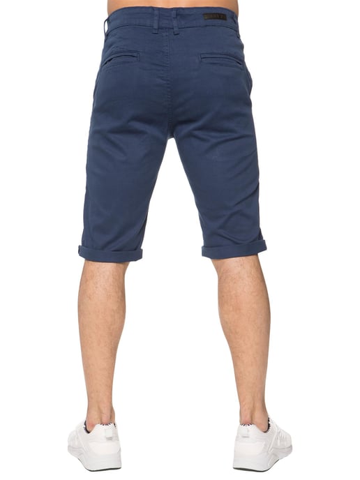 Enzo | Pantalones cortos chinos ajustados para hombre - Azul - Image 3