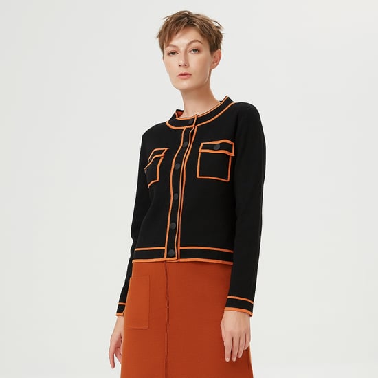 Short jacket with contrasting braids - Image 3