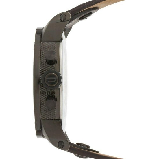 Diesel DZ7257 Bad Ass Chronograph Blue Dial Black Leather Men's Watch