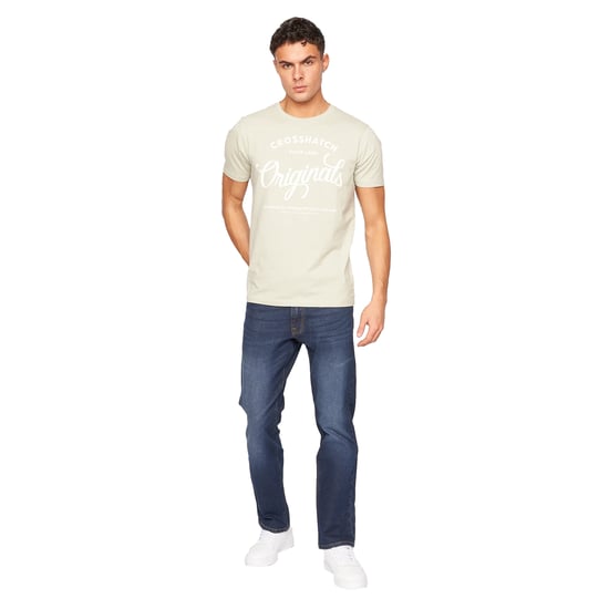 Crosshatch Mens Cadman Straight Jeans (Dark Wash) - Image 3