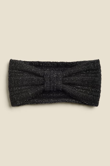 Maddy Charcoal Grey Knitted Bow Headband