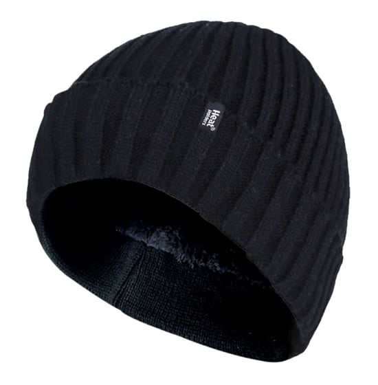 3.6 tog Fleece Lined Mens Thermal Turn Over Cuff Winter Beanie Hat - Image 1