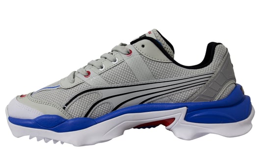 Puma Nitefox Highway Silver White Low Lace Up Mens Running Trainers 371480 01