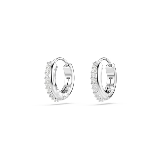 Swarovski 'Matrix' Women's Base Metal Hoop Earrings - Silver 5690670 - Image 3