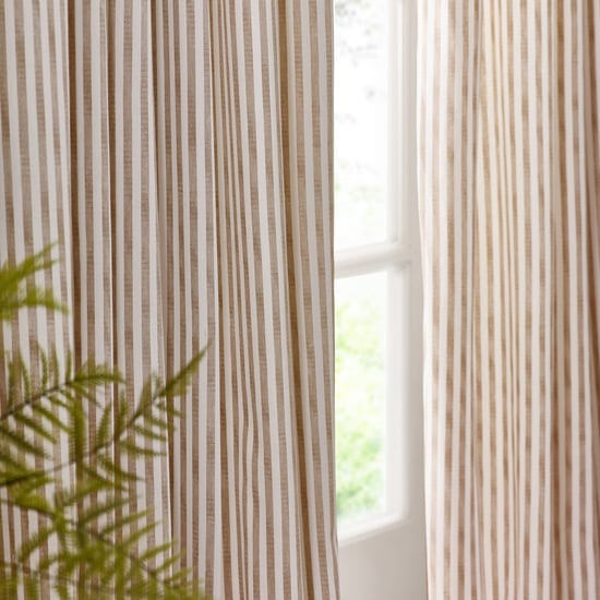 Cortinas de algodón con pliegues de lápiz a rayas Yard Hebden - Image 3