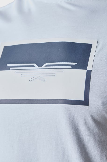 Oates Ice Blue Slim Fit T-Shirt