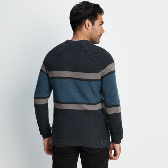 Darius Mens Jumper Petrol Blue
