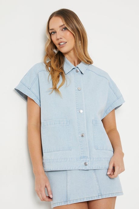 Sleeveless Denim Jacket - Image 4